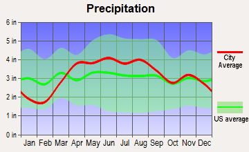 Justice, Illinois average precipitation