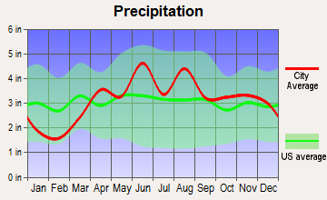 Chesterton, Indiana average precipitation