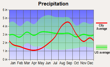 Petersville, Alaska average precipitation