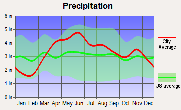 Lowell, Indiana average precipitation