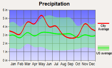 Mount Vernon, Indiana average precipitation