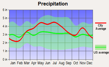 North Salem, Indiana average precipitation
