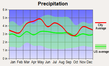 Salem, Indiana average precipitation