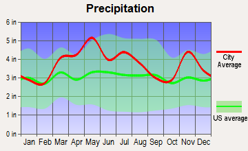 Winslow, Indiana average precipitation