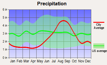 Trapper Creek, Alaska average precipitation
