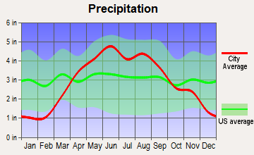 Garrison, Iowa average precipitation