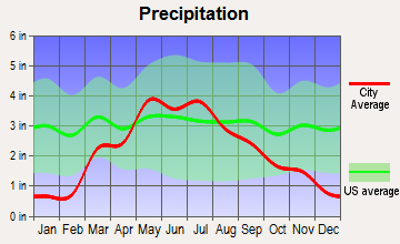 Downs, Kansas average precipitation