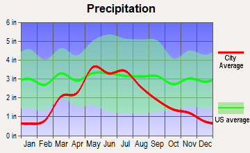 Bison, Kansas average precipitation