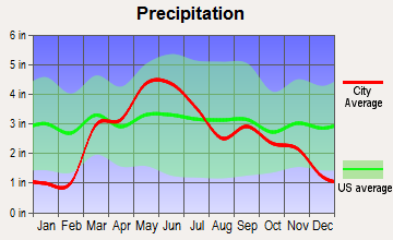 Anthony, Kansas average precipitation