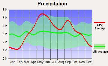 Olathe, Kansas average precipitation