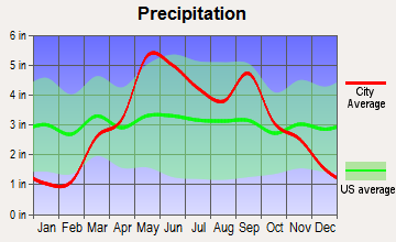 McLouth, Kansas average precipitation