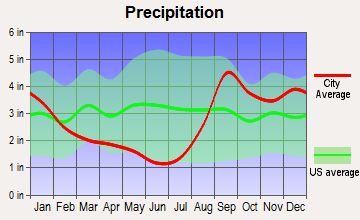 Fox River, Alaska average precipitation