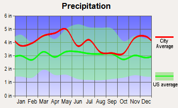 St. Charles, Kentucky average precipitation