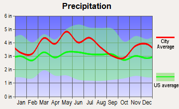 Whipps Millgate, Kentucky average precipitation