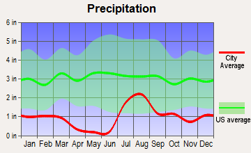 Oro Valley, Arizona average precipitation