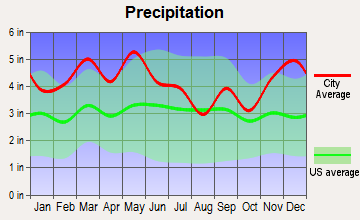 Gasper River, Kentucky average precipitation