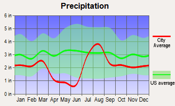Pinetop-Lakeside, Arizona average precipitation