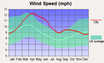 North Harding, New Mexico wind speed