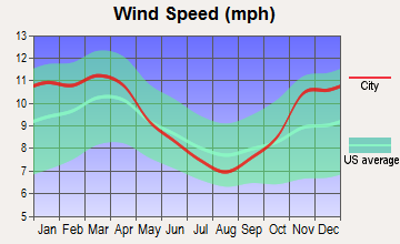 South Vienna, Ohio wind speed