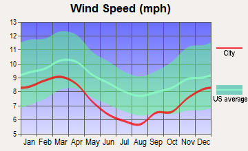 Michie, Tennessee wind speed
