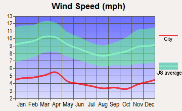 New River, Tennessee wind speed