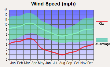Castlewood, Virginia wind speed