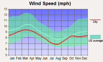 Holiday, Florida wind speed