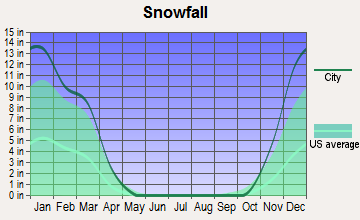 Ithaca, Michigan snowfall