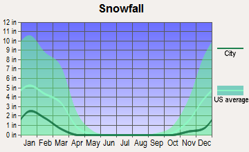 Clarksville, Arkansas snowfall