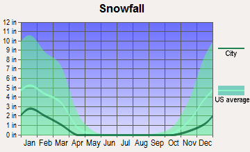 Krebs, Oklahoma snowfall