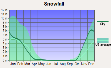Prineville, Oregon snowfall