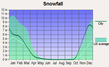 Lakeview, Oregon snowfall