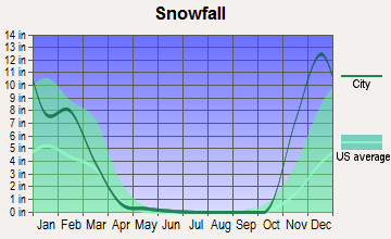 Hines, Oregon snowfall