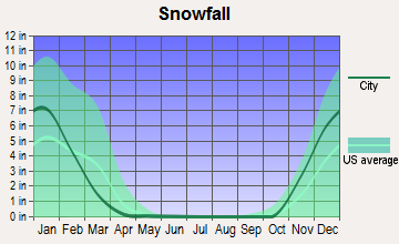 Fossil, Oregon snowfall