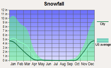 Tumalo, Oregon snowfall