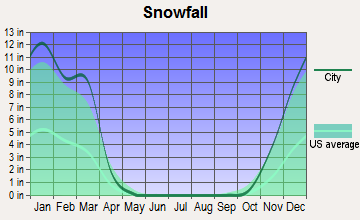 Prospect, Pennsylvania snowfall
