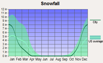 Goldendale, Washington snowfall