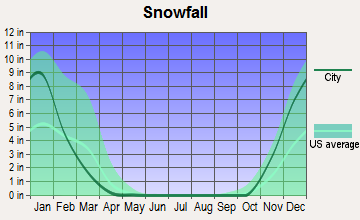 Kahlotus, Washington snowfall