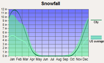 White Sulphur Springs, West Virginia snowfall