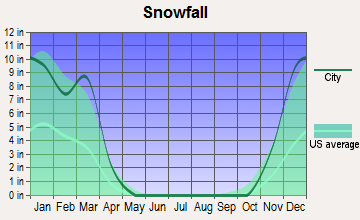 Bridgeport, Wisconsin snowfall