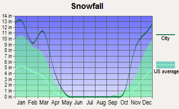Ladysmith, Wisconsin snowfall