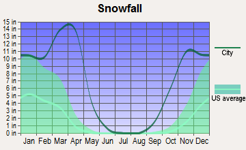 Rock Springs, Wyoming snowfall