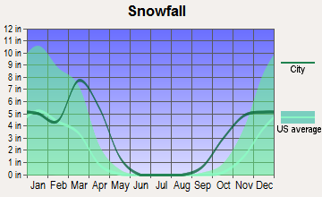 Salida, Colorado snowfall