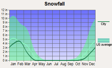 Seaford, Delaware snowfall