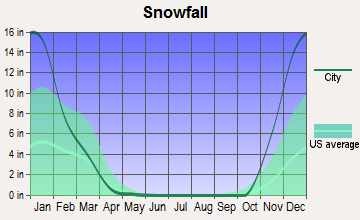 Coeur d'Alene, Idaho snowfall