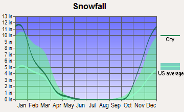 Grangeville, Idaho snowfall