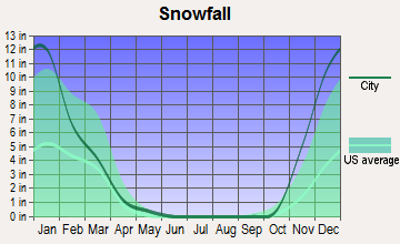 Kamiah, Idaho snowfall