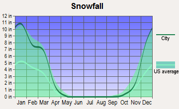 St. Charles, Illinois snowfall