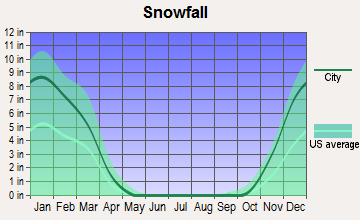 La Fontaine, Indiana snowfall