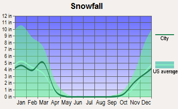 Hugoton, Kansas snowfall